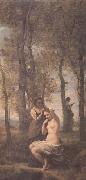 Jean Baptiste Camille  Corot La toilette (mk11) oil painting on canvas